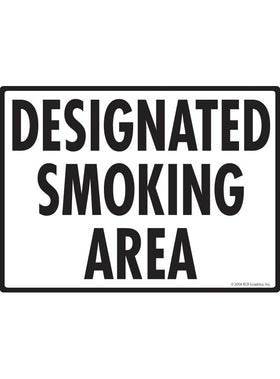 Designated Smoking Area Sign