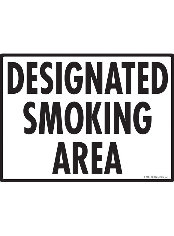 Designated Smoking Area Sign