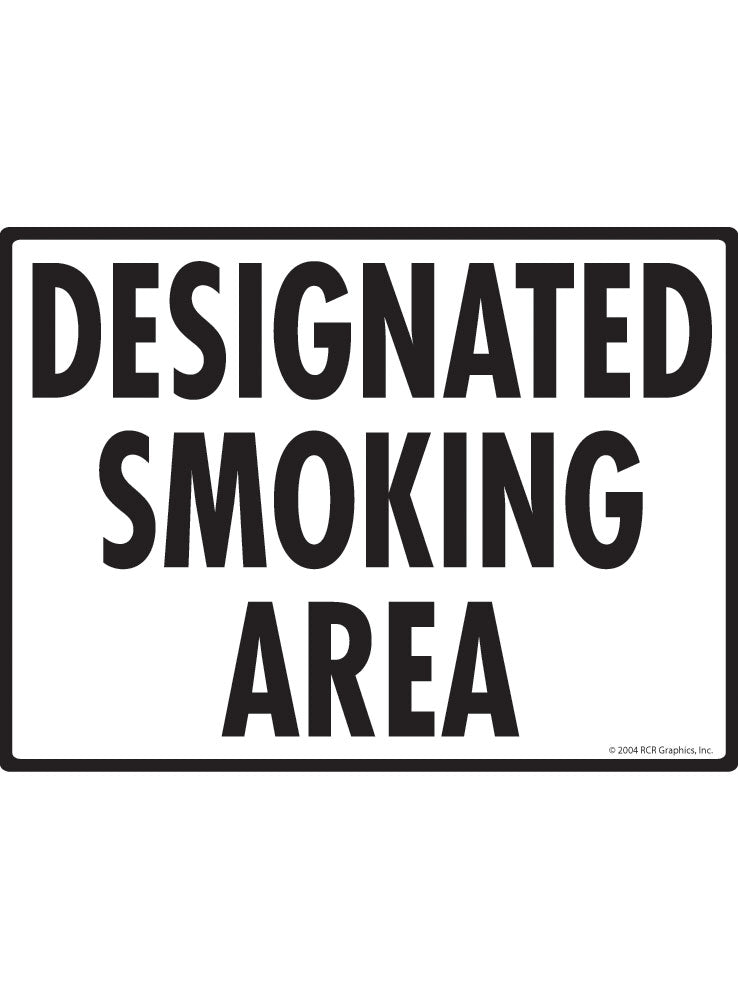 Designated Smoking Area Sign