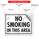 No Smoking In This Area Sign (12" x 9")-2