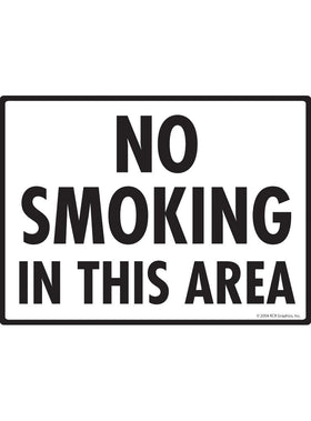 No Smoking in This Area Sign