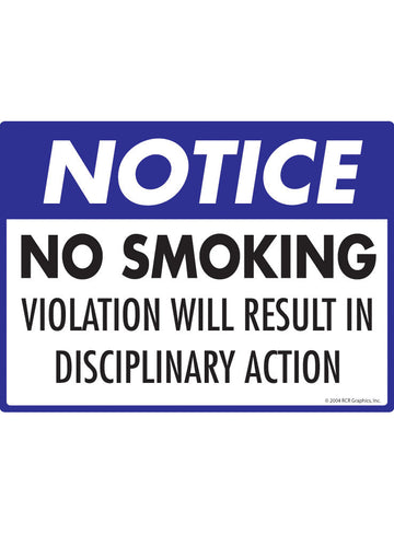 Notice - No Smoking Sign