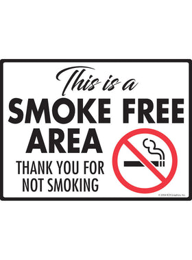 This is a Smoke Free Area Sign