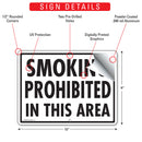 Smoking Prohibited In This Area Sign (12" x 9")-2