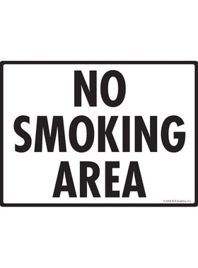 No Smoking Area Sign
