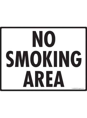 No Smoking Area Sign