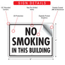 No Smoking In This Building Sign (12" x 9")-2