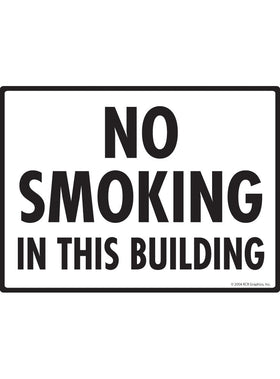 No Smoking in This Building Sign