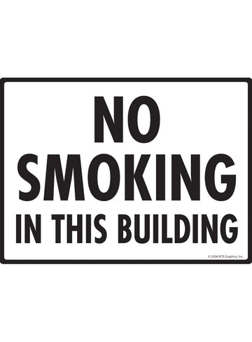 No Smoking in This Building Sign