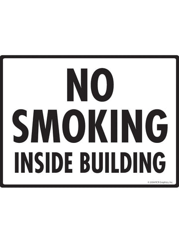 No Smoking inside Building Sign