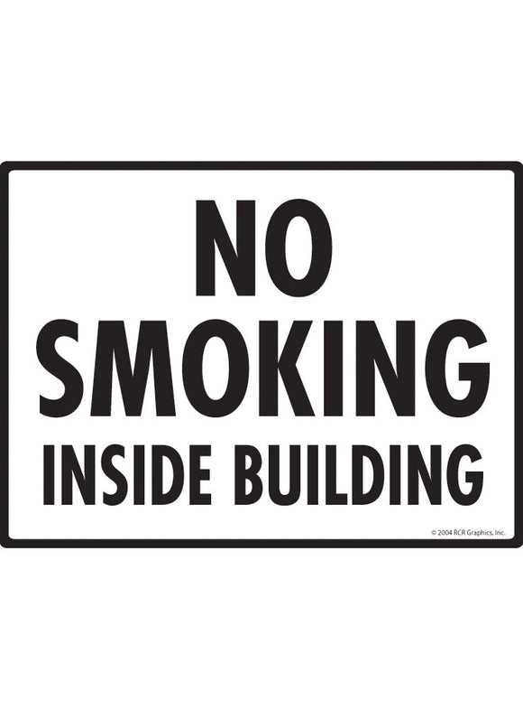 No Smoking inside Building Sign