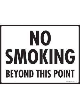 No Smoking Beyond This Point Sign