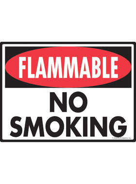 Flammable No Smoking Sign