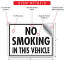 No Smoking In This Vehicle Sign (12" x 9")-2
