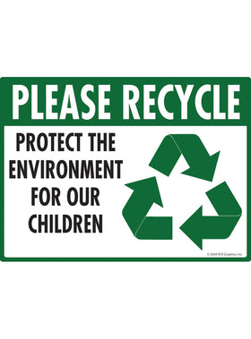 Please Recycle with Symbol Sign