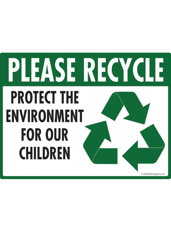 Please Recycle with Symbol Sign