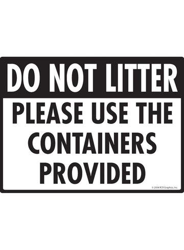 Do Not Litter Sign