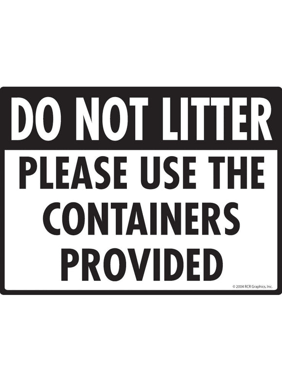 Do Not Litter Sign