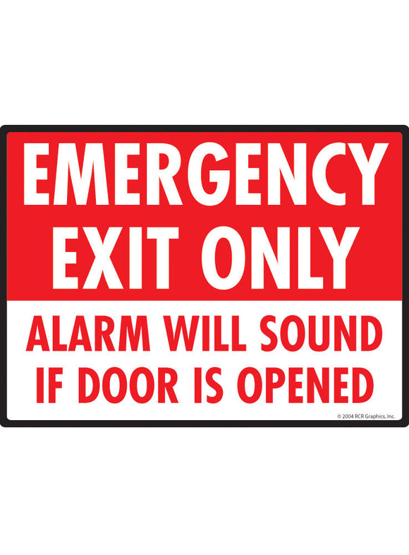 Emergency Exit Only Sign