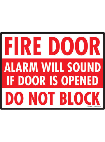 Fire Door - Do Not Block Sign
