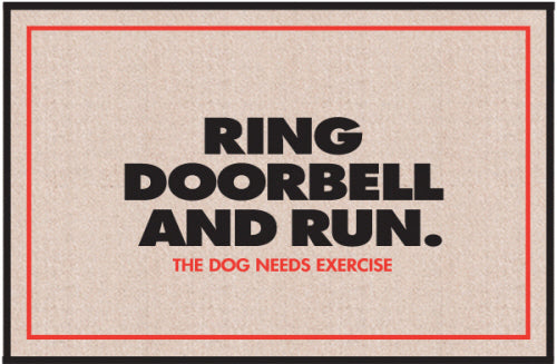 Ring Doorbell and Run Doormat