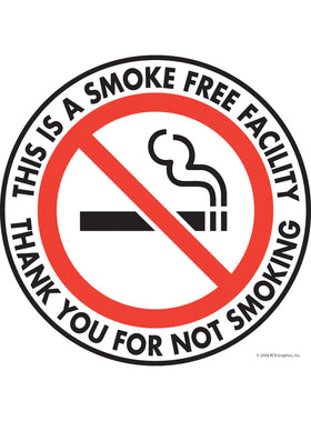 Smoke Free Facility Vinyl Sticker