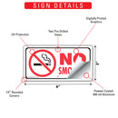 No Smoking Sign or Sticker - 6" x 3"-3