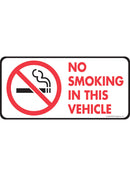 No Smoking in This Vehicle Sticker
