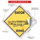 Gator (Alligator) Xing (Crossing) Signs or Sticker-3