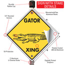 Gator (Alligator) Xing (Crossing) Signs or Sticker-4