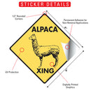 Alpaca Xing (Crossing) Animal Signs or Sticker-2