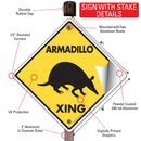 Armadillo Xing (Crossing) Animal Signs or Sticker-4