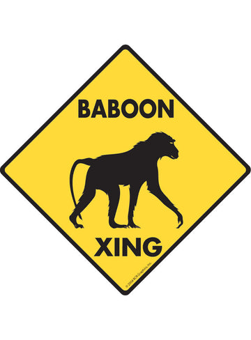 Baboon Xing Sign or Sticker
