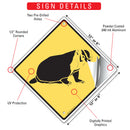 Warning! Badger Animal Signs or Sticker-3