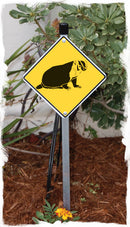 Warning Badger Animal Aluminum Sign or Vinyl Sticker - Weatherproof Novelty-5