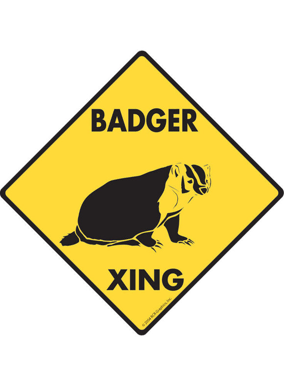 Badger Xing Sign or Sticker