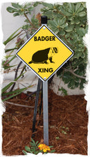 Badger Xing (Crossing) Animal Signs or Sticker-5