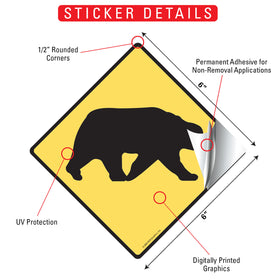 Warning! Bear Signs or Sticker - 0