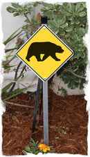 Warning Bear Aluminum Sign or Vinyl Sticker - Weatherproof Warning-5
