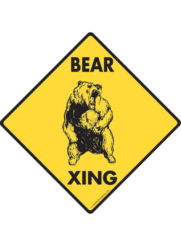 Bear Xing Sign or Sticker