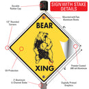 Bear Xing (Crossing) Animal Signs or Sticker-4
