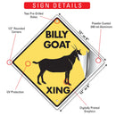 Billy Goat Xing (Crossing) Animal Signs or Sticker-3