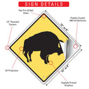 Warning! Bison Animal Signs or Sticker-3