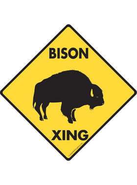 Bison Xing Sign or Sticker