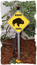 Bison Xing (Crossing) Animal Signs or Sticker-5