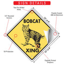 Bobcat Xing (Crossing) Animal Signs or Sticker-3
