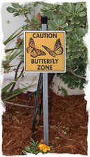 Caution - Butterfly Zone Sign or Stickers-5