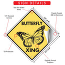 Butterfly Xing (Crossing) Animal Signs or Sticker-3
