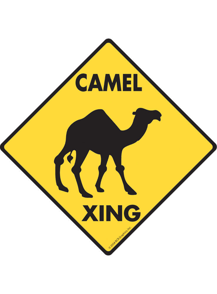 Camel Xing (Crossing) Animal Signs or Sticker | Signs With An Attitude