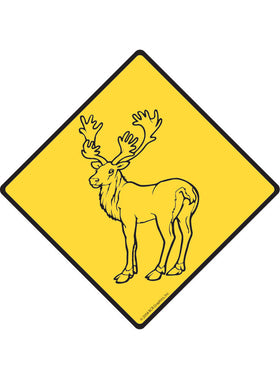 Caribou Sign or Sticker